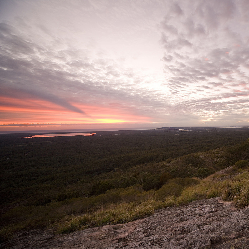 A sunset view from the Noosa Hinterland